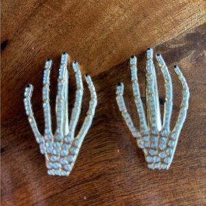 Skeleton Hand Hair Clips